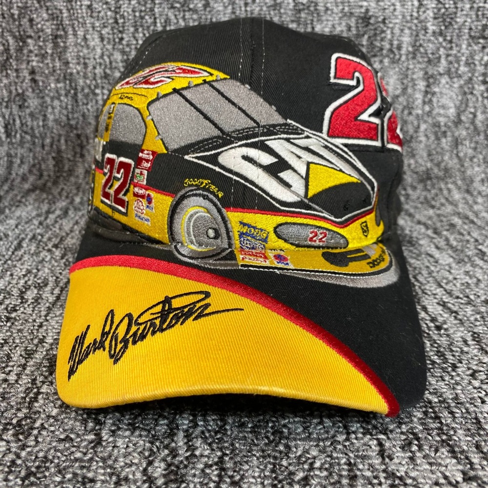 Vintage Ward Burton Hat Snapback CAT Caterpillar Racing 22 NASCAR Dodge Cap